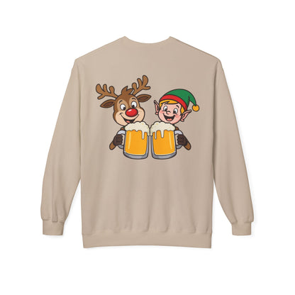 Unisex Santa's Beer Tab Midweight Crewneck Sweatshirt