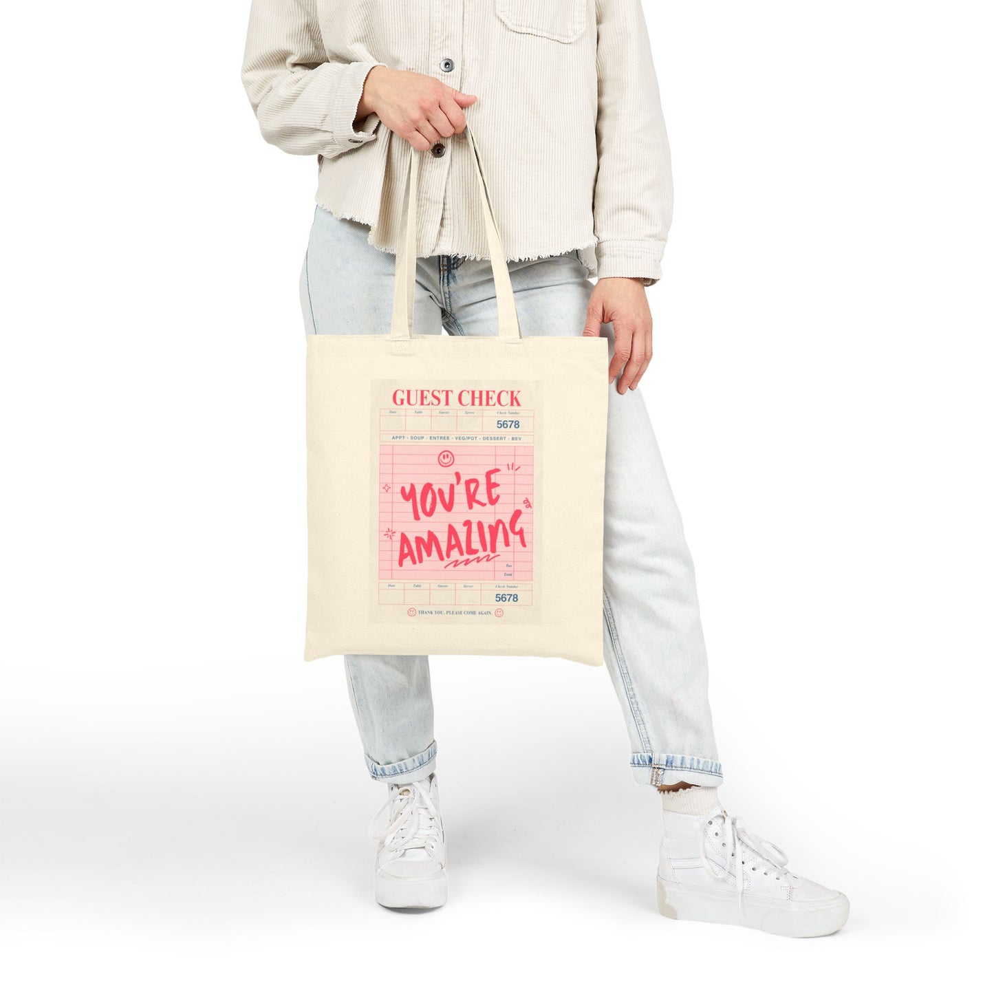 You're Amazing Cotton Canvas Tote Bag