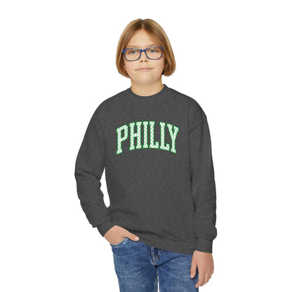 PHILLY Polka Dot Youth Crewneck Sweatshirt