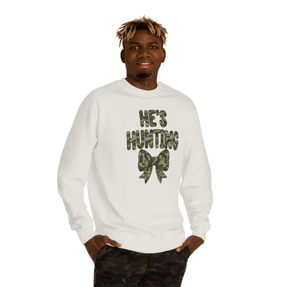 He's Hunting Faux Knit Sweatshirt