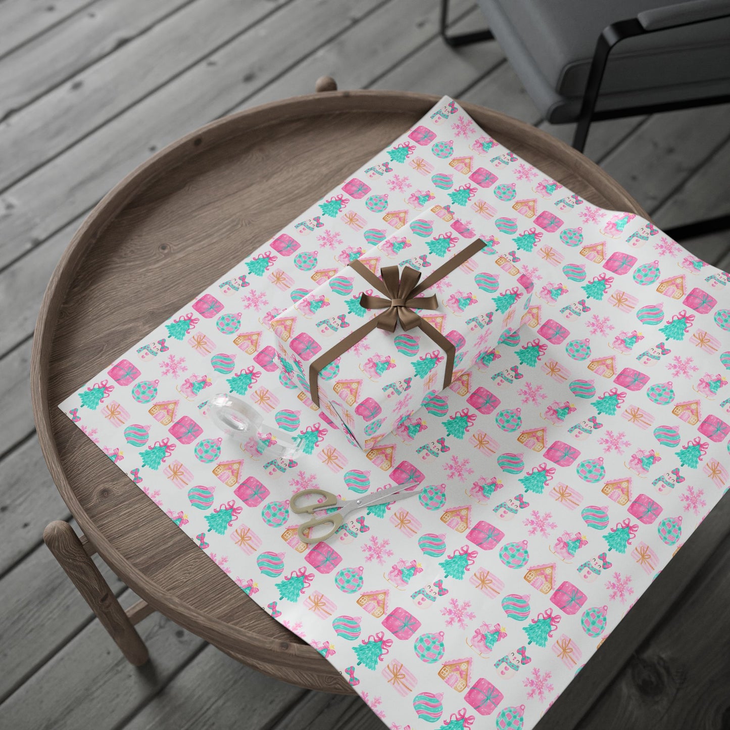 Pink Christmas Wrapping Papers