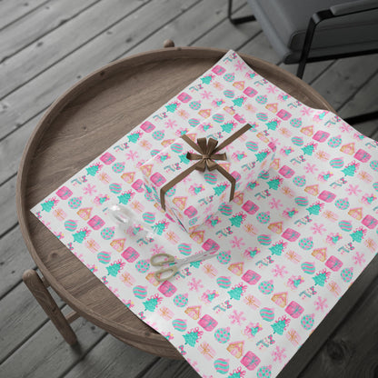 Pink Christmas Wrapping Papers