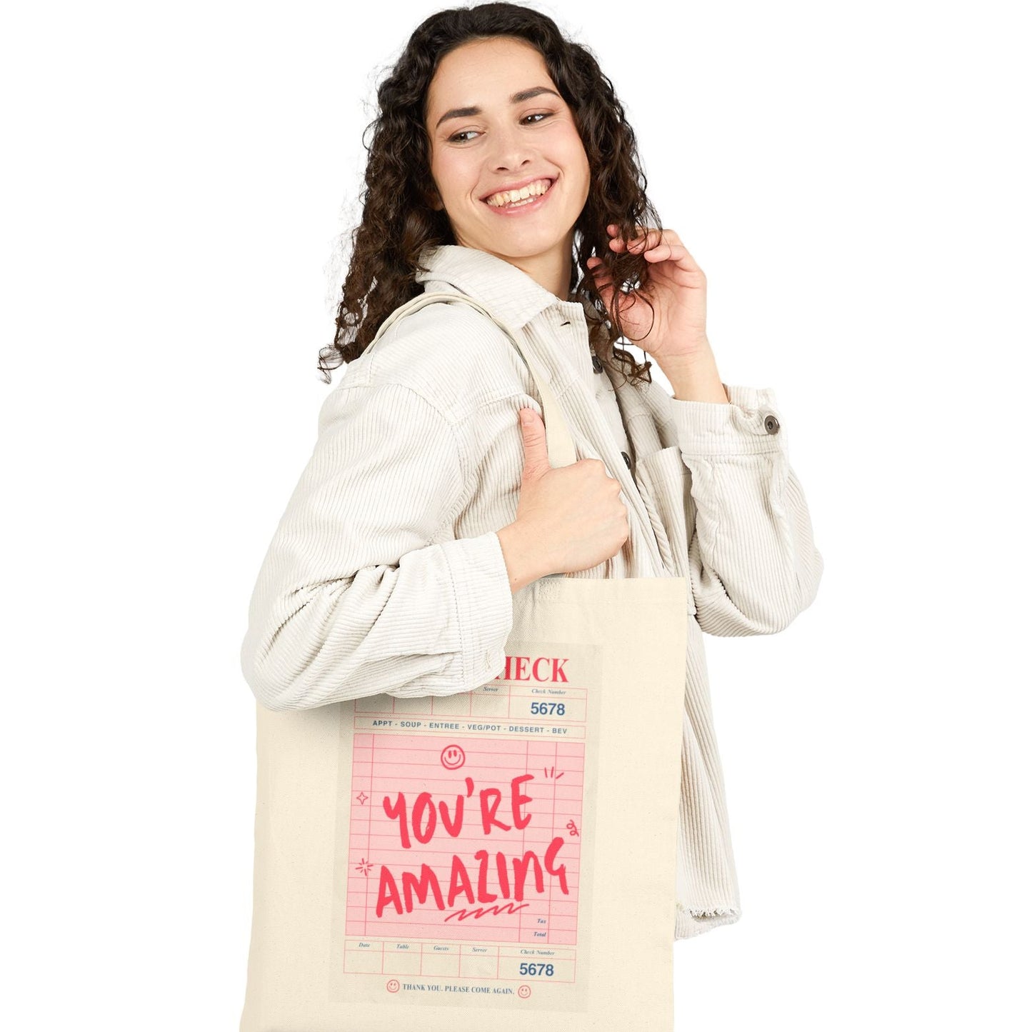 You're Amazing Cotton Canvas Tote Bag