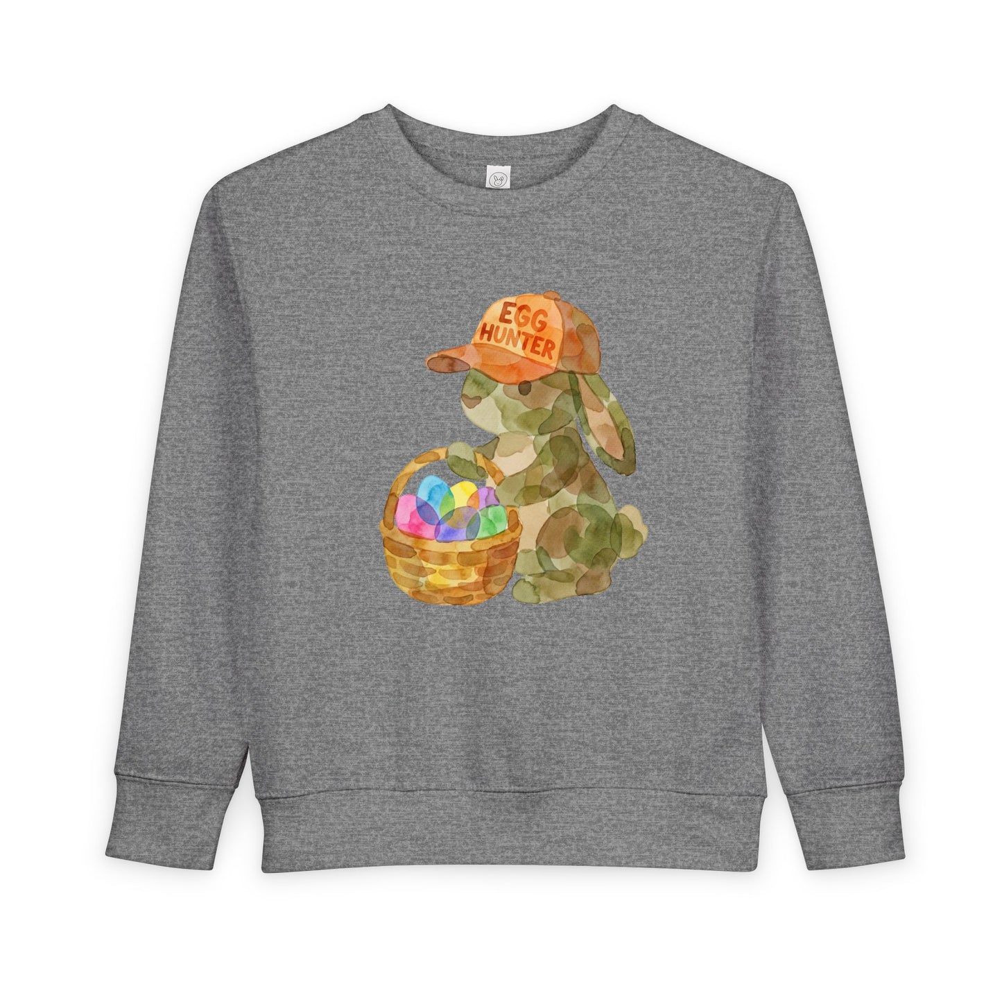 Watercolor Camo "Egg Hunter" Toddler Sweatshirt