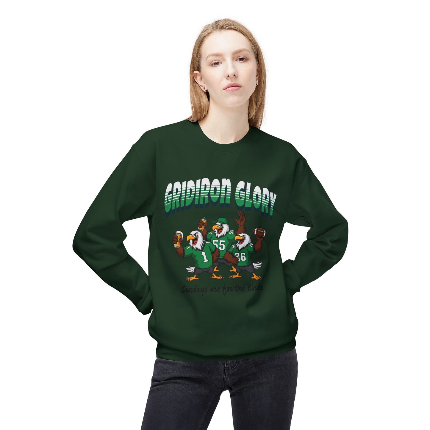 Gridiron Unisex Midweight Softstyle Fleece Crewneck Sweatshirt