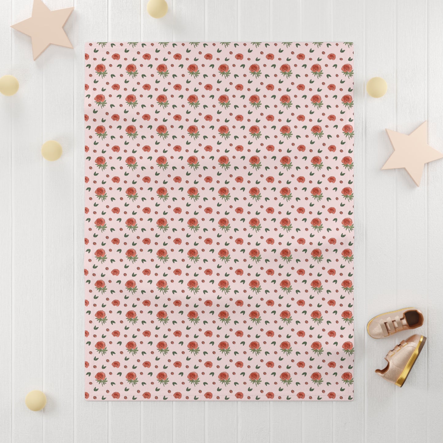 Peony Soft Fleece Baby Blanket