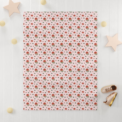 Peony Soft Fleece Baby Blanket