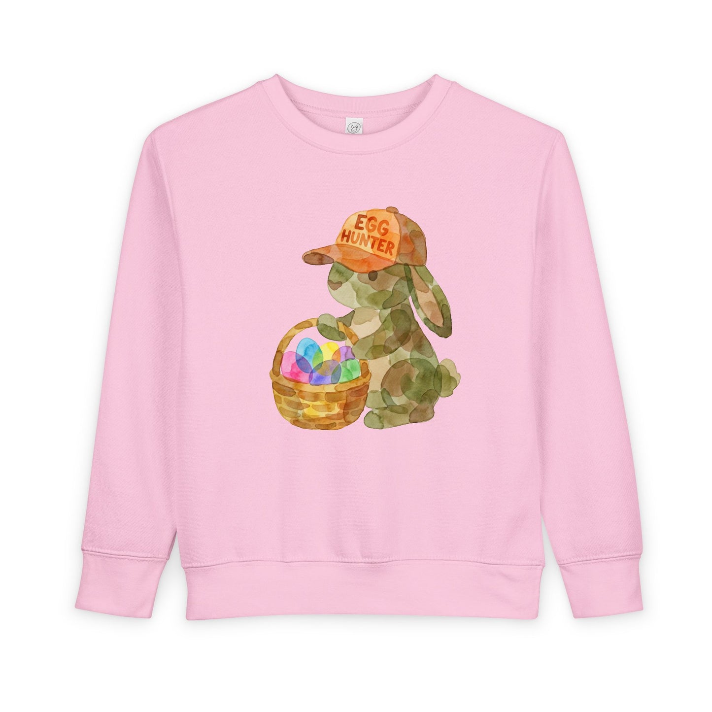 Watercolor Camo "Egg Hunter" Toddler Sweatshirt