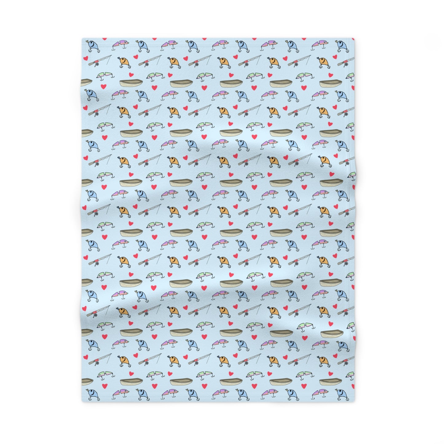Fishing Lure Soft Fleece Baby Blanket