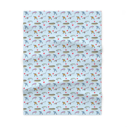 Fishing Lure Soft Fleece Baby Blanket