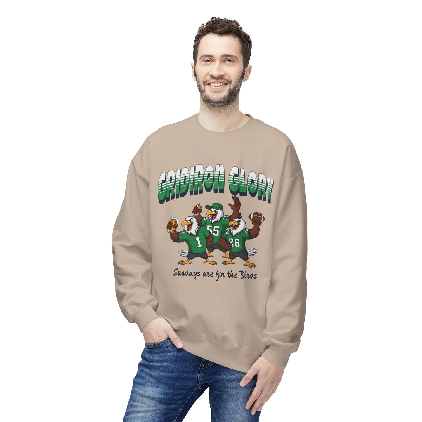 Gridiron Unisex Midweight Softstyle Fleece Crewneck Sweatshirt