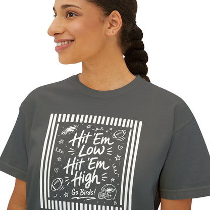 Hit 'Em Low, Hit 'Em High Boxy Tee
