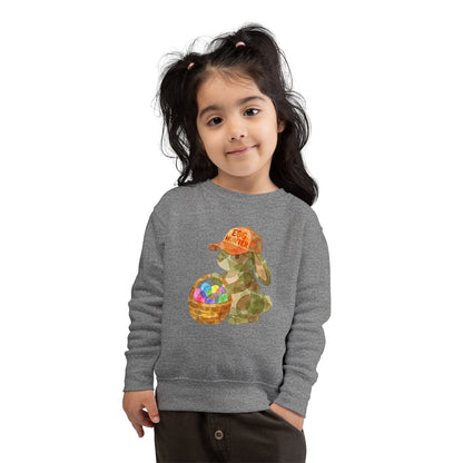 Watercolor Camo "Egg Hunter" Toddler Sweatshirt