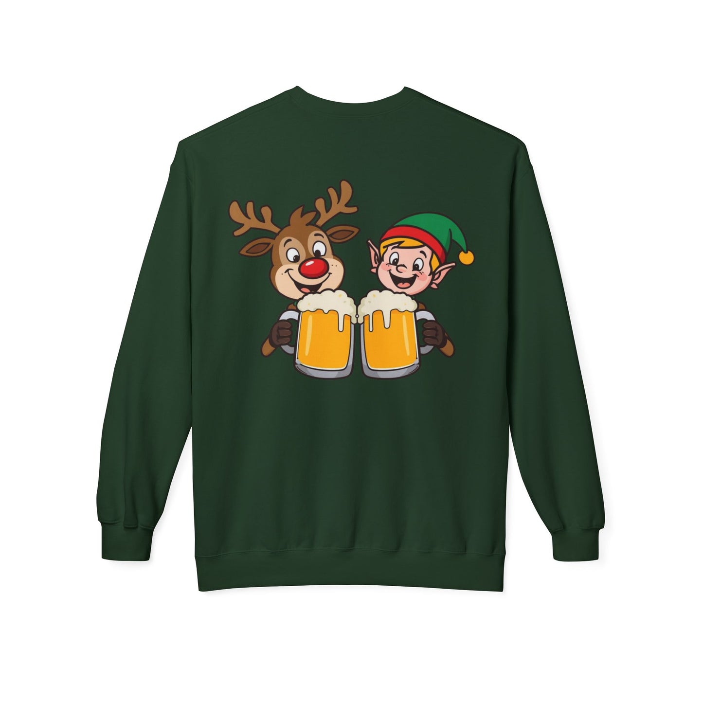 Unisex Santa's Beer Tab Midweight Crewneck Sweatshirt