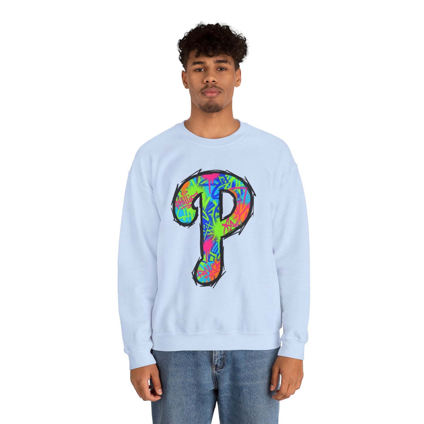 'P' 80s Retro Crewneck Sweatshirt