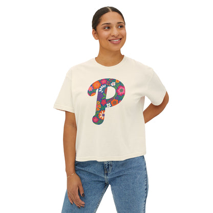 Floral  P Women's Boxy Tee