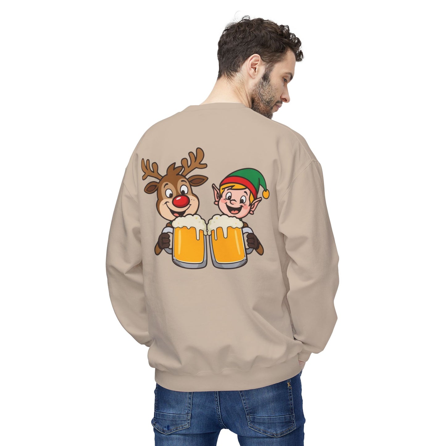 Unisex Santa's Beer Tab Midweight Crewneck Sweatshirt