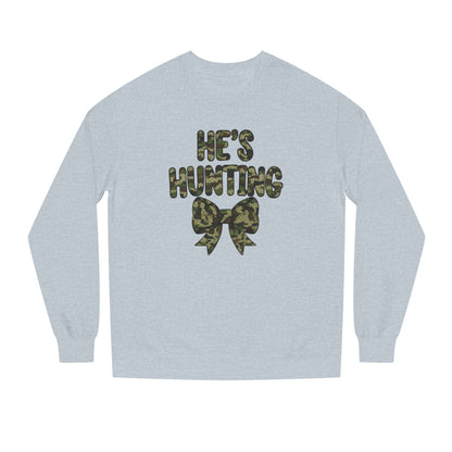 He's Hunting Faux Knit Sweatshirt
