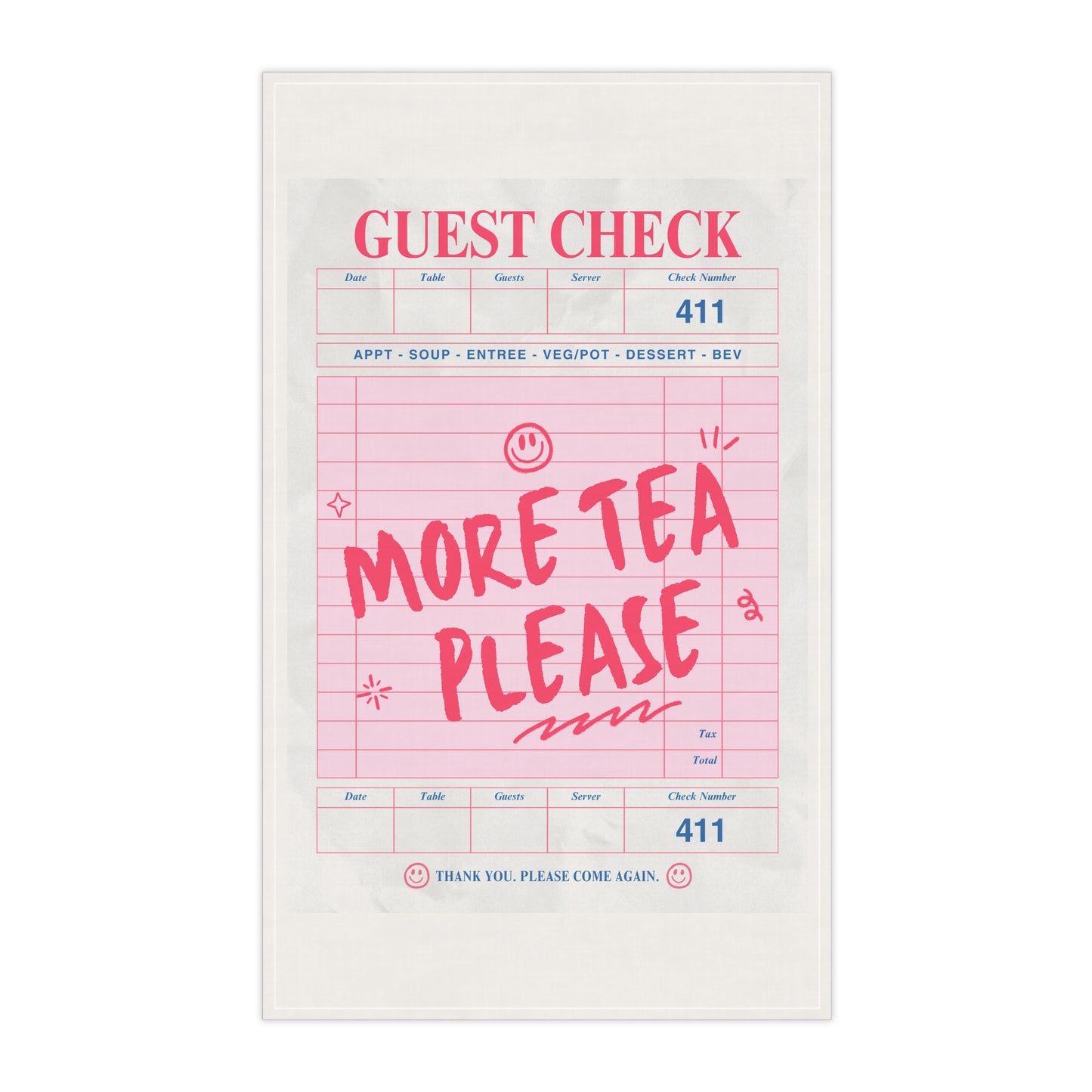 More Tea Please Cotton Tea Towel