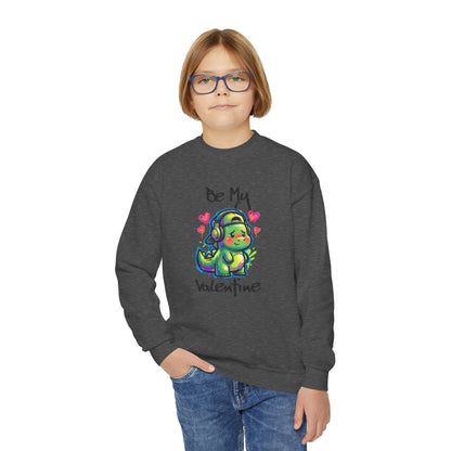 Dino Valentine Youth Sweatshirt