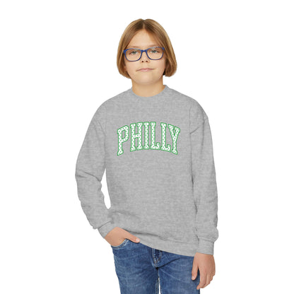 PHILLY Polka Dot Youth Crewneck Sweatshirt