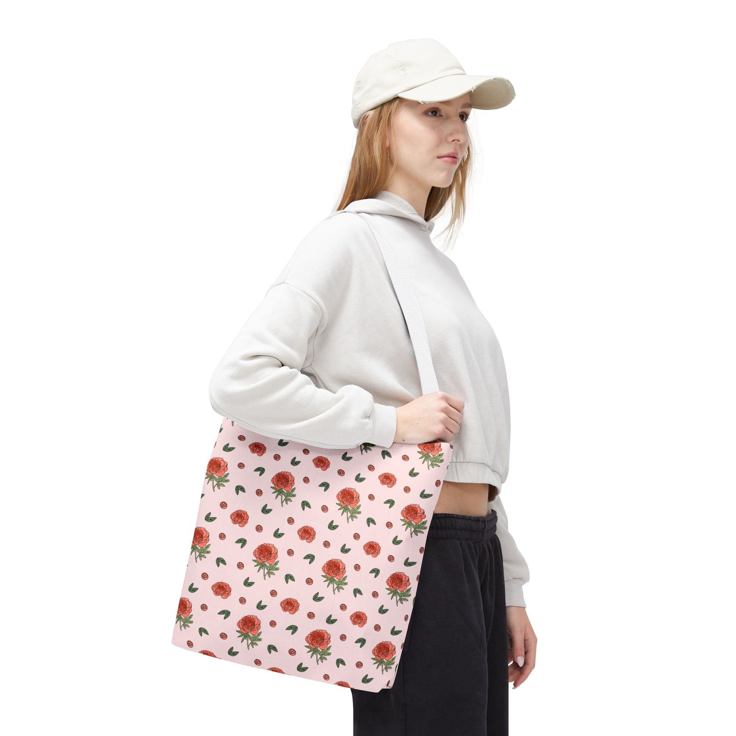 Peony Print Tote Bag