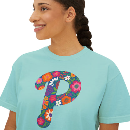 Floral  P Women's Boxy Tee