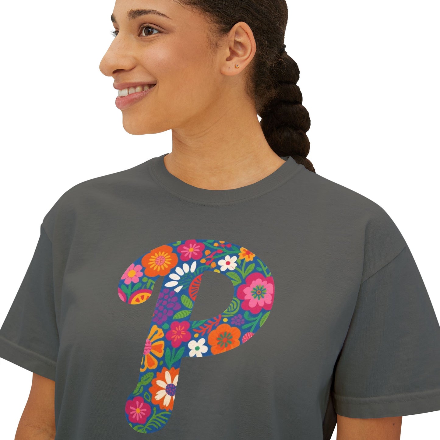 Floral  P Women's Boxy Tee