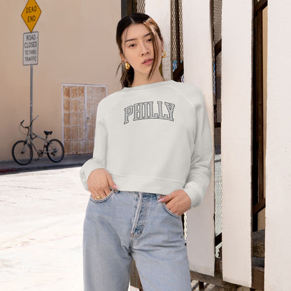 PHILLY Polka Dot Cropped Fleece Pullover