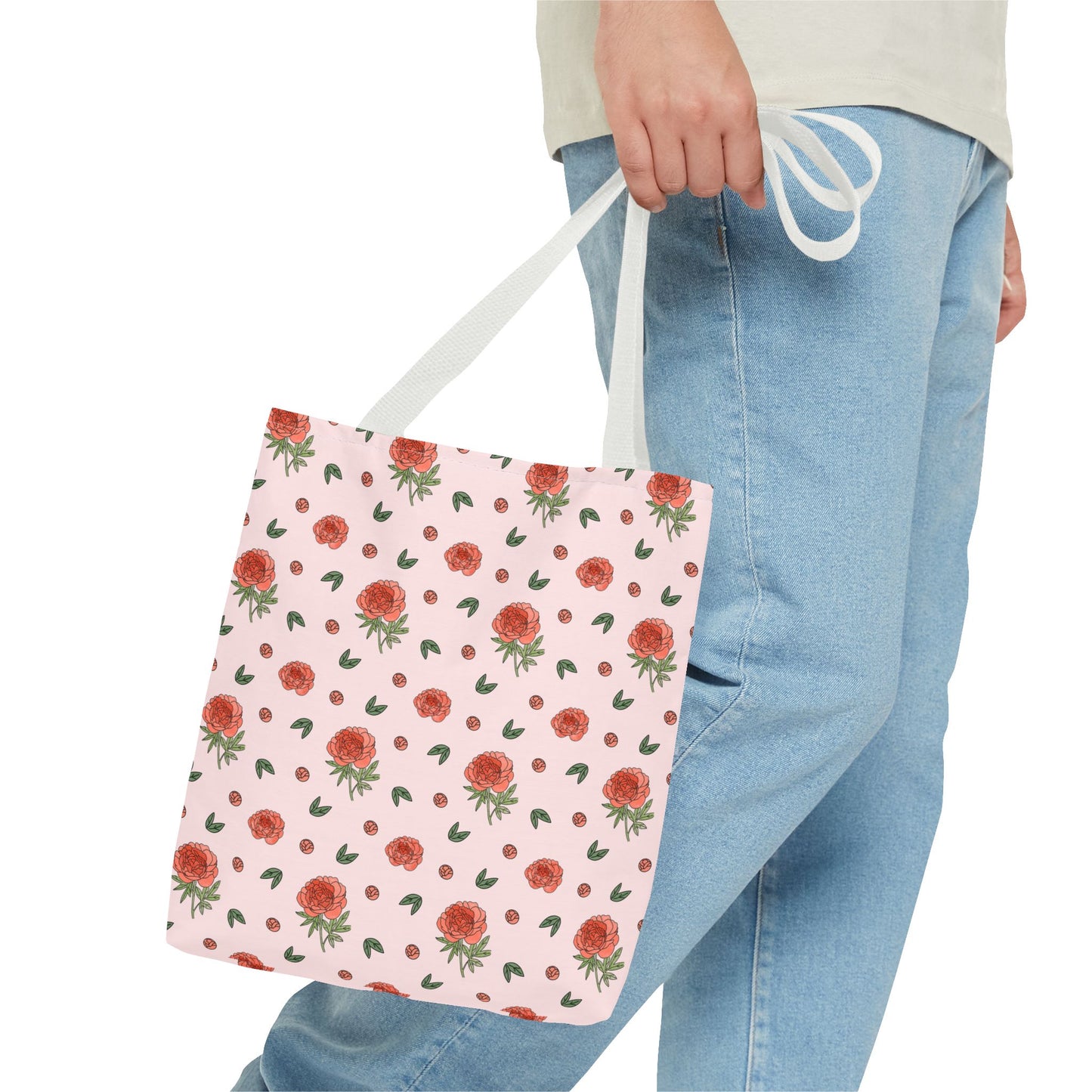 Peony Print Tote Bag