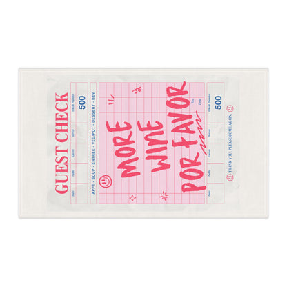 More Wine Por Favor Cotton Tea Towel — Funny Wine Kitchen Towel