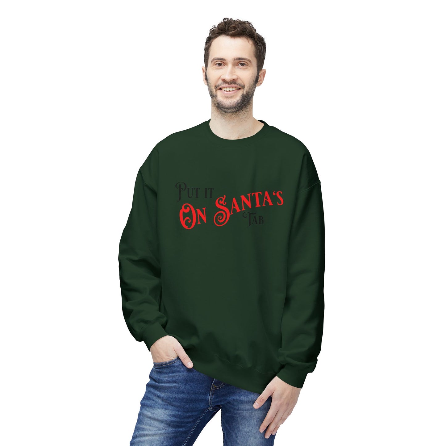 Unisex Santa's Beer Tab Midweight Crewneck Sweatshirt