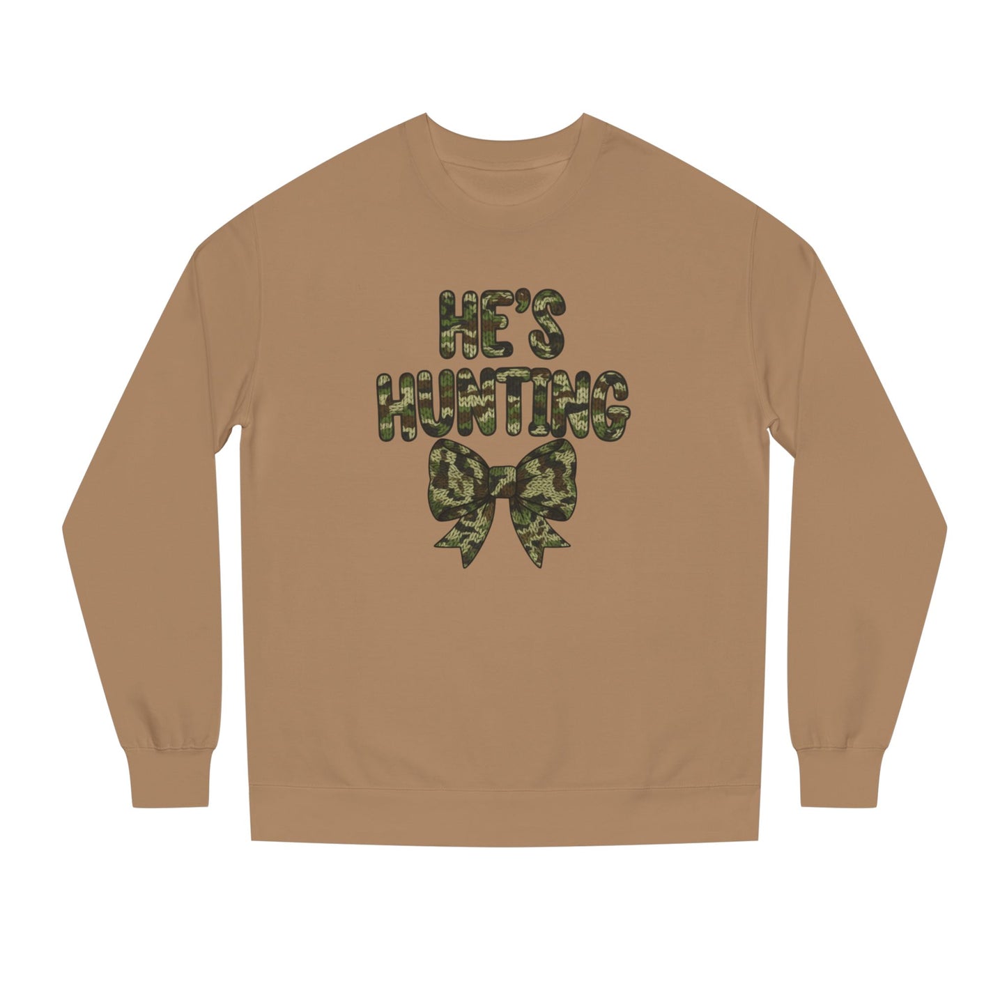 He's Hunting Faux Knit Sweatshirt