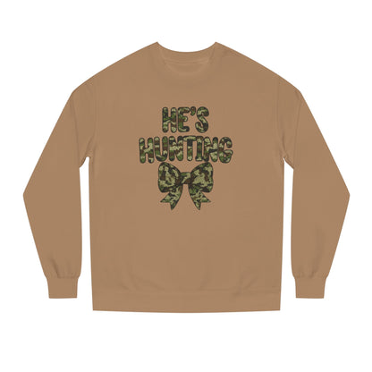 He's Hunting Faux Knit Sweatshirt