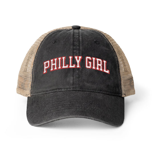 Philly Girl Women's Washed Mesh-Back Cap