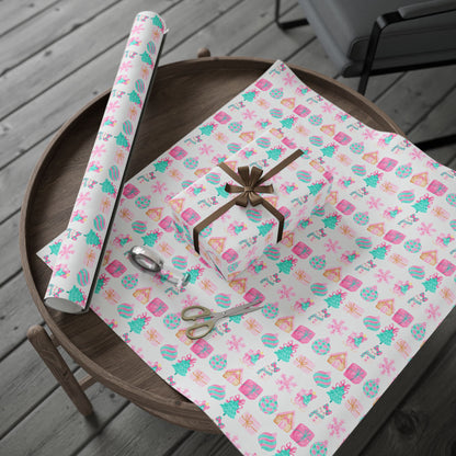 Pink Christmas Wrapping Papers