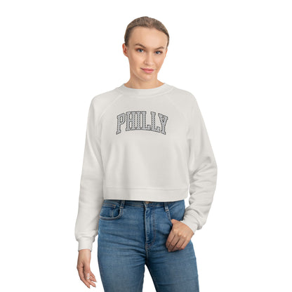 PHILLY Polka Dot Cropped Fleece Pullover