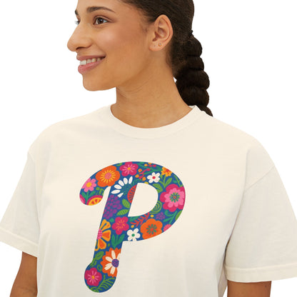 Floral  P Women's Boxy Tee