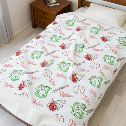 Phillies Velveteen Plush Blanket