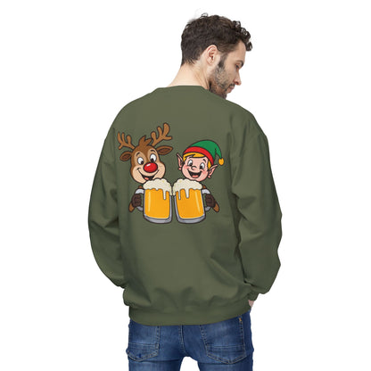 Unisex Santa's Beer Tab Midweight Crewneck Sweatshirt